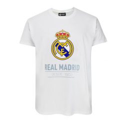 Koszulka Real Madryt - licencjonowana. Białe t-shirty sportowe męskie Real Madrid, xl, bez ramiączek, do piłki nożnej. Za 99.00 zł.