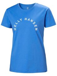 Helly Hansen Koszulka funkcyjna "F2F Cotton Tee 2.0" w kolorze niebieskim rozmiar: L. Niebieskie bluzki sportowe damskie Helly Hansen, l, bez wzorów, z bawełny, bez ramiączek. Za 87.81 zł.