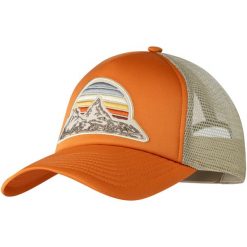 Czapka z daszkiem BUFF TRUCKER CAP BOUGI GINGER. Brązowe czapki męskie Buff, bez wzorów, sportowe. Za 91.99 zł.