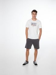 Koszulka męska Protest PRTCAARLO t-shirt. Niebieskie t-shirty męskie Protest, na lato, m, bez wzorów, z bawełny, bez kołnierzyka. Za 79.90 zł.
