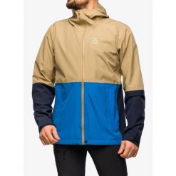 Kurtka przeciwdeszczowa męska Haglofs Finch Proof Jacket. Brązowe kurtki męskie Haglöfs, m, bez wzorów, bez kaptura. W wyprzedaży za 551.45 zł.