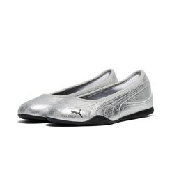 Damskie baleriny Catch Metallic Whisper PUMA. Czarne baleriny damskie Puma, bez wzorów, z gumy, bez obcasa, na płaskiej podeszwie. Za 265.00 zł.