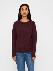 Vero Moda Sweter w kolorze bordowym rozmiar: XS. Czerwone swetry klasyczne damskie Vero Moda, xs, bez kołnierzyka. Za 52.30 zł.
