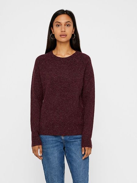 Vero Moda Sweter w kolorze bordowym rozmiar: XL. Czerwone swetry klasyczne damskie Vero Moda, xl, bez kołnierzyka. Za 60.88 zł.
