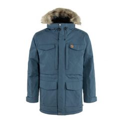 Kurtka zimowa męska Fjällräven Nuuk Parka. Niebieskie kurtki męskie Fjällräven, na zimę, m, bez wzorów, sportowe, bez kaptura. W wyprzedaży za 2,099.95 zł.