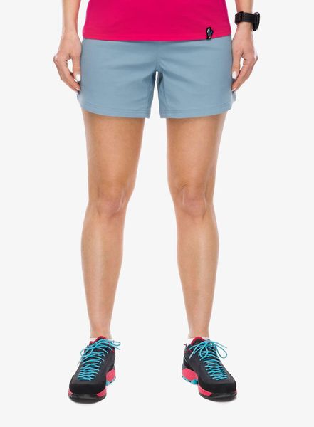 Spodenki turystyczne damskie La Sportiva Gambit Short. Niebieskie szorty damskie La Sportiva, bez wzorów, z materiału. Za 335.49 zł.