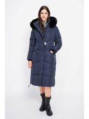 ASSUILI Płaszcz pikowany w kolorze granatowym rozmiar: 38. Niebieskie płaszcze damskie Assuili, bez wzorów, klasyczne. Za 265.40 zł.