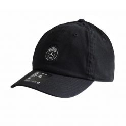 Czapka z daszkiem Air Jordan x Paris Saint Germain PSG Dri-FIT FQ4992-010 L/XL. Czarne czapki męskie Jordan, bez wzorów, sportowe. Za 141.90 zł.