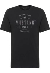 Męski T-Shirt Mustang Style Alex Black 1018004 4142. Czarne t-shirty męskie Mustang, m, bez wzorów, bez kołnierzyka. Za 79.99 zł.