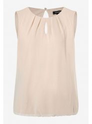 More & More Bluzka w kolorze beżowym rozmiar: 38. Brązowe bluzki damskie MORE & MORE, bez wzorów, bez kołnierzyka, bez ramiączek. Za 113.36 zł.