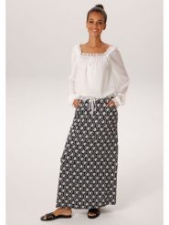 Aniston Spódnica w kolorze czarno-białym rozmiar: 48. Czarne spódniczki damskie Aniston, bez wzorów, z podwyższonym stanem, maxi, proste. Za 126.99 zł.