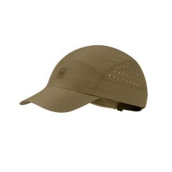Czapka do biegania Buff Speed Cap. Zielone czapki z daszkiem damskie Buff, bez wzorów, z materiału. Za 131.99 zł.