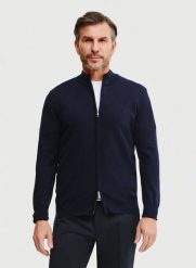PAKO LORENTE – Sweter męski rozpinany w kolorze granatowym. Kardigany męskie Pako Lorente, na wiosnę, m, bez wzorów, z bawełny, bez kołnierzyka. Za 299.99 zł.