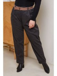 Curvy Lady Spodnie chino w kolorze antracytowym rozmiar: 48/50. Czarne spodnie materiałowe damskie Curvy Lady, bez wzorów, z tkaniny, klasyczne, z standardowym stanem. Za 127.35 zł.
