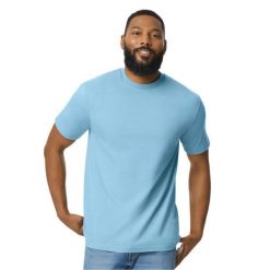 Koszulka Unisex Dla Dorosłych Softstyle Midweight. Niebieskie bluzki damskie Gildan, m, bez wzorów, bez kołnierzyka. Za 33.99 zł.