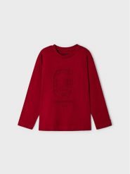 Mayoral Bluzka 4.020 Czerwony Regular Fit. Czerwone t-shirty chłopięce Mayoral, bez wzorów, z bawełny, bez ramiączek. Za 49.99 zł.