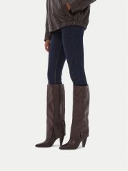 MEXX Kozaki EO-MI001804463W Brązowy. Brązowe kozaki damskie Mexx, bez obcasa, na słupku. Za 429.99 zł.