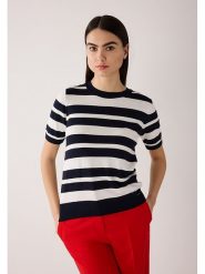 More & More Sweter w kolorze czarno-białym rozmiar: 38. Białe swetry klasyczne damskie MORE & MORE, bez kołnierzyka. Za 149.31 zł.