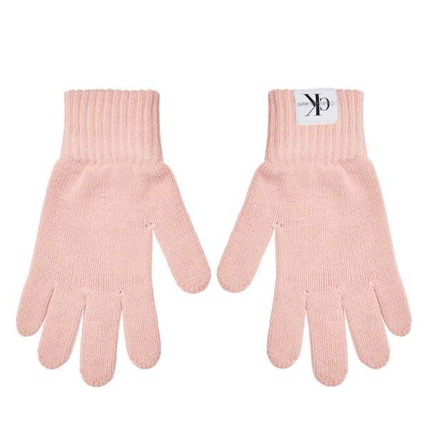 Rękawiczki dziecięce Calvin Klein Jeans. Czerwone rękawiczki dziecięce Calvin Klein Jeans, z dzianiny, bez ramiączek. Za 89.99 zł.