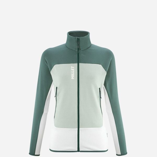 Bluza turystyczna damska Millet Fusion Grid Jkt W active fit Polartec PowerGrid. Zielone bluzy bez kaptura damskie Millet, s, z tkaniny. Za 680.00 zł.