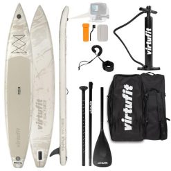 Deska SUP Racer 381 - Z akcesoriami i torbą do przenoszenia. Brązowe torby męskie na ramię VIRTUFIT, bez wzorów, z materiału, na ramię, duże. Za 1,476.00 zł.