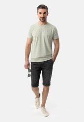 Szorty jeansowe, Regular Fit, E-CARST. Szare szorty męskie Volcano, z dresówki, bez kołnierzyka. Za 159.99 zł.