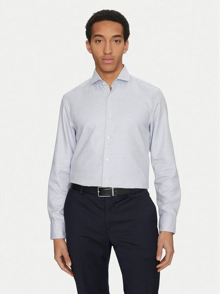 BOSS Koszula C-Hal 50533712 Niebieski Casual Fit. Niebieskie koszule męskie Boss, m, bez wzorów, z bawełny, bez kołnierzyka, bez ramiączek. Za 469.99 zł.