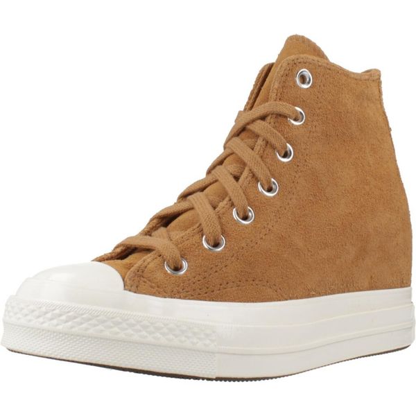 Buty CONVERSE CHUCK 70 WEDGE HI Brązowy. Brązowe obuwie trekkingowe damskie Converse. Za 510.33 zł.