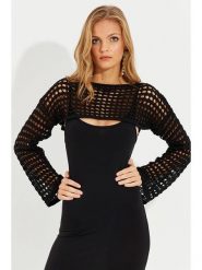 Cool & Sexy Koszulka w kolorze czarnym rozmiar: onesize. Czarne bluzki damskie Cool & Sexy, bez wzorów, bez kołnierzyka, bez ramiączek. Za 39.99 zł.