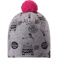 Czapka dziecięca 718744-4400 szaro-różowa r. 44-46. Czerwone czapki dziecięce Lassie by Reima, bez wzorów. Za 45.32 zł.