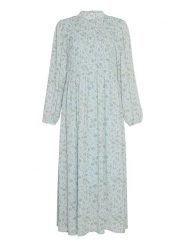 MOSS COPENHAGEN Sukienka "Jasia Rikkelie" w kolorze błękitno-zielonym rozmiar: XS. Niebieskie sukienki damskie MOSS COPENHAGEN, xs, bez wzorów, bez kołnierzyka, bez ramiączek, maxi. Za 96.37 zł.