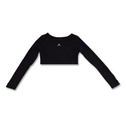 Damska Koszulka Sportowa Top z długim rękawem Air Jordan Core. Czarne bluzki sportowe damskie Jordan, bez wzorów, bez ramiączek. Za 120.00 zł.