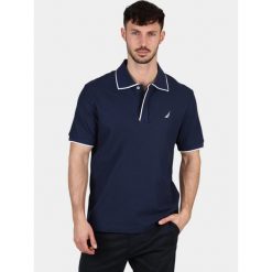 Koszulka polo męska Nautica Drazen. Niebieskie koszulki polo męskie Nautica, m, bez wzorów, bez ramiączek. Za 349.00 zł.