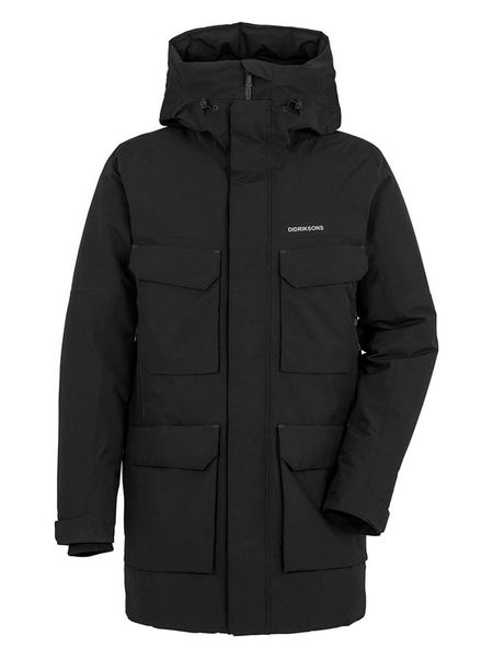 Didriksons Parka "Drew" w kolorze czarnym rozmiar: L. Czarne parki męskie Didriksons, l, bez wzorów. Za 741.47 zł.