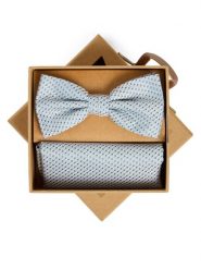 Finshley & Harding London Męska jedwabna muszka i poszetka Mężczyźni Jedwab (100%) zielony|srebrny wzorzysty, ONE SIZE. Szare krawaty i muchy męskie Finshley & Harding London, bez wzorów, z jedwabiu, klasyczne. Za 179.95 zł.