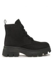 Calvin Klein Jeans Botki Chunky Combat Laceup Boot Co YW0YW01239 Czarny. Czarne botki damskie Calvin Klein Jeans, z jeansu, bez obcasa, na płaskiej podeszwie, bez zapięcia. Za 639.99 zł.