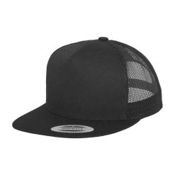 Klasyczna Czapka Z Daszkiem. Czarne czapki z daszkiem damskie FLEXFIT, bez wzorów. Za 54.99 zł.