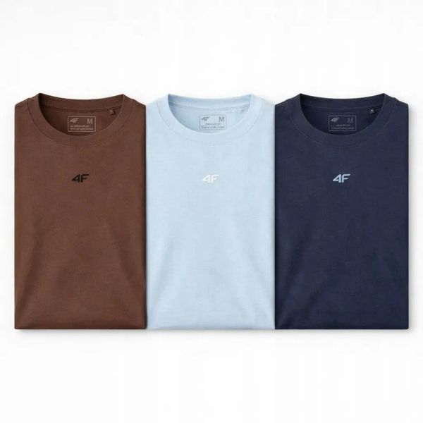 T-SHIRT MĘSKI 4F KOSZULKA LIMITOWANA KOMPLET ZESTAW 3 SZTUKI XL M3947 SS26. T-shirty męskie 4f, m, bez wzorów, z bawełny, bez kołnierzyka. Za 164.98 zł.