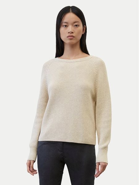 Marc O'Polo Sweter B01 6059 60109 Beżowy Loose Fit. Brązowe swetry klasyczne damskie Marc O´Polo, xl, z bawełny, bez kołnierzyka. Za 339.99 zł.