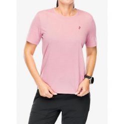Koszulka z nadrukiem damska Peak Performance Explore Graphic Tee. Czerwone bluzki sportowe damskie Peak Performance, bez wzorów, bez ramiączek. Za 156.99 zł.