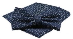 Męska Mucha z Poszetką Alties - Granatowa, Regularny Wzór. Niebieskie krawaty i muchy męskie Alties, bez wzorów, eleganckie. Za 54.00 zł.