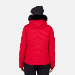 Kurtka narciarska damska Rossignol Staci Insulated. Czerwone kurtki narciarskie i snowboardowe damskie Rossignol, bez wzorów, bez kaptura, narciarskie. W wyprzedaży za 1,375.25 zł.