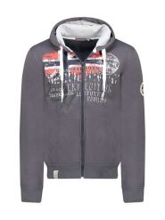 Geographical Norway Bluza "Gelegant" w kolorze szarym rozmiar: M. Szare bluzy z kapturem męskie Geographical Norway, m. Za 140.53 zł.
