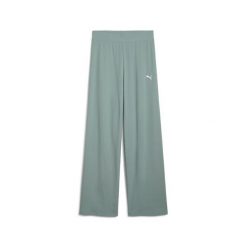 Puma Spodnie Ess Elevated High-Waist Straight 68502530. Zielone spodnie sportowe damskie Puma, m. Za 120.99 zł.