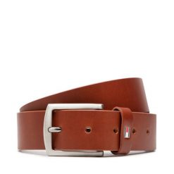 Pasek Tommy Hilfiger. Brązowe paski męskie Tommy Hilfiger, bez wzorów. Za 119.99 zł.