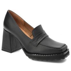 Czarne Półbuty Exquisite Eleganckie Skórzane Buty Damskie. Czarne półbuty damskie EXQUISITE, z aplikacjami, ze skóry, eleganckie, bez obcasa, na obcasie. Za 349.00 zł.