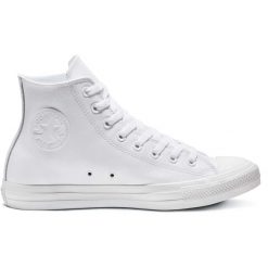 Buty sportowe Converse Chuck Taylor All Star Leather. Białe buty sportowe na co dzień męskie Converse, ze skóry ekologicznej, bez zapięcia, na fitness i siłownię. Za 490.00 zł.