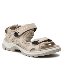 Sandały ECCO. Brązowe sandały damskie ECCO, bez wzorów, bez obcasa, na płaskiej podeszwie. Za 499.99 zł.