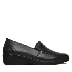 Półbuty Caprice. Niebieskie półbuty damskie Caprice, bez wzorów, bez obcasa, na koturnie. Za 339.99 zł.