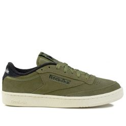 Buty męskie sportowe do chodzenia Reebok SS-CLUB C 85 VINTAGE. Zielone buty sportowe na co dzień męskie Reebok, z gumy, bez zapięcia, tenisowe, Reebok Club. Za 229.00 zł.